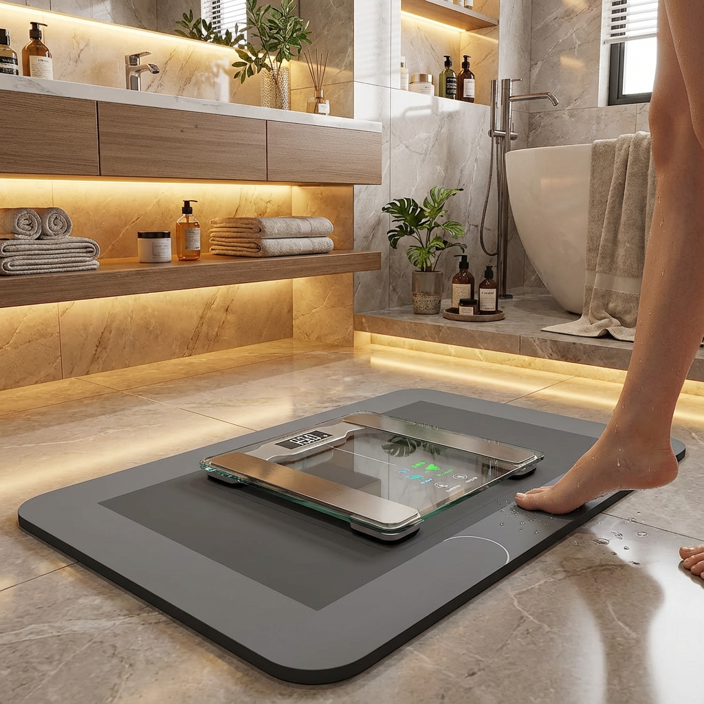 Tapis Diatomée Antidérapant Balance - Salle de Bain Absorbant Séchage Rapide